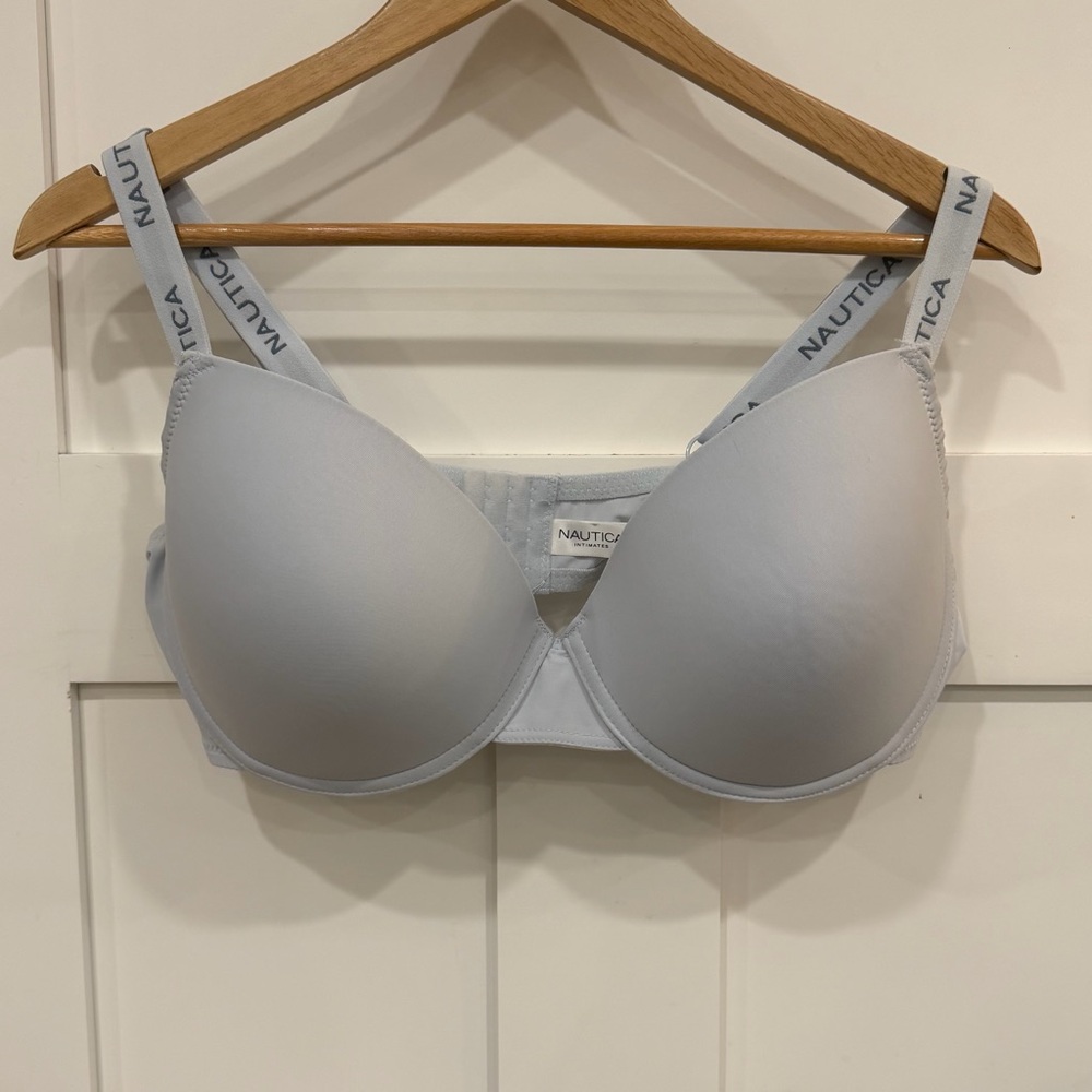 ✅ 5/25 Nautica 42D bra lite blue underwire support lightly padded cups smoothing